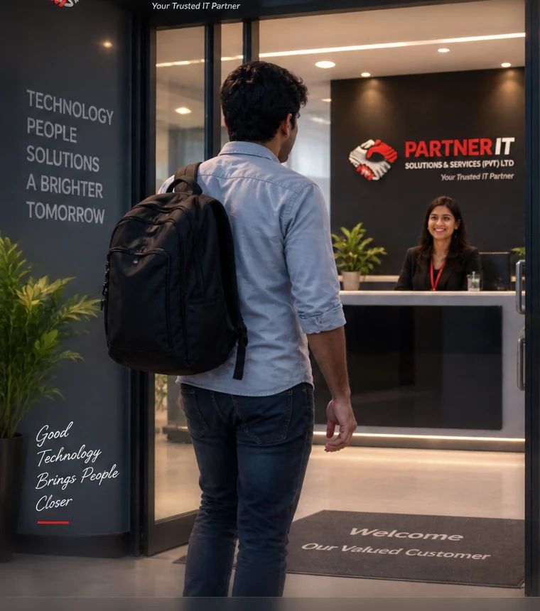 Customer arriving at Partner IT